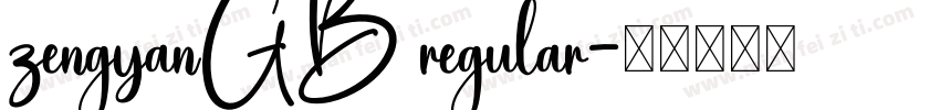 zengyanGB regular字体转换